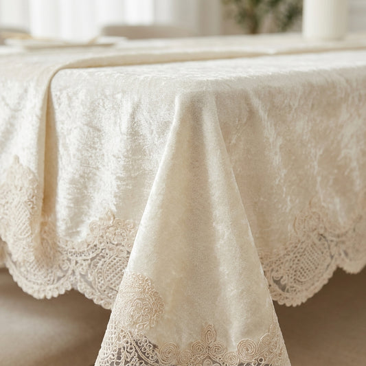 مفرش قطيفة تركي ملكي جوبير فرنسي-اوف وايت- 220 في 160 سم