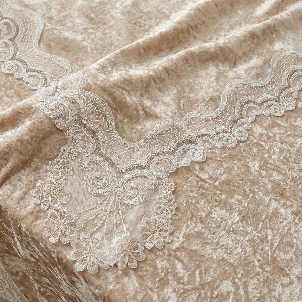 مفرش سفرة تركي | قطيفة وجوبير فرنسي | 300×160 سم |10 -كراسي